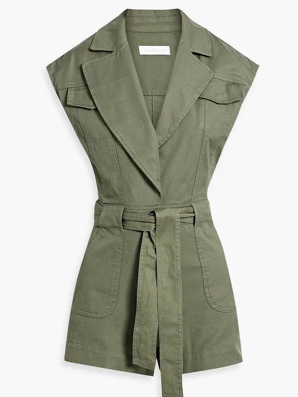 Simkhai Carlotta Topstitch Belted Utility Romper